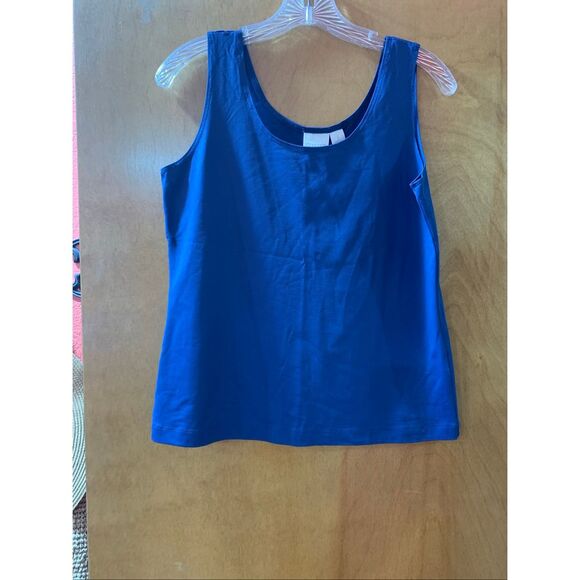 Chico’s Dark Blue Tank Top #Chico’s SIZE 1 #casual wear #tank top - Picture 1 of 8